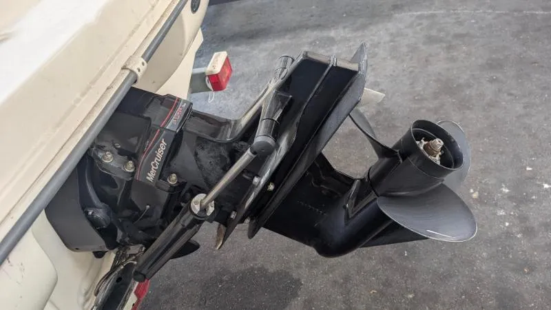 Slide: The Image of 2005 Sea Ray 180 Sport boat with MerCruiser outboard motor. - 2