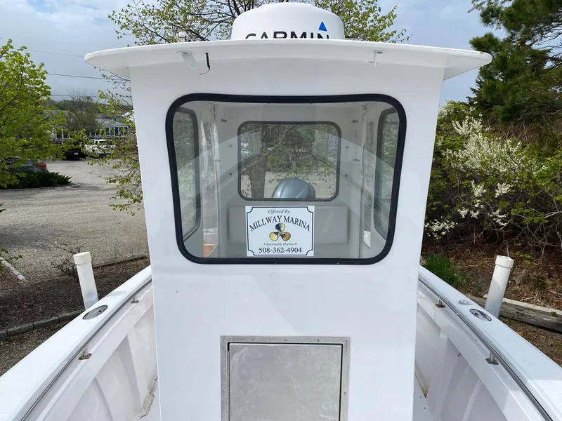 Slide: The Image of 1987 SeaCraft 23 CC boat with Garmin equipment, docked at Millway Marina. - 8