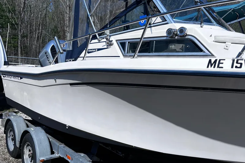 Slide: The Image of 1994 Grady-White 20 Adventure boat on trailer, side view, outdoors. - 12