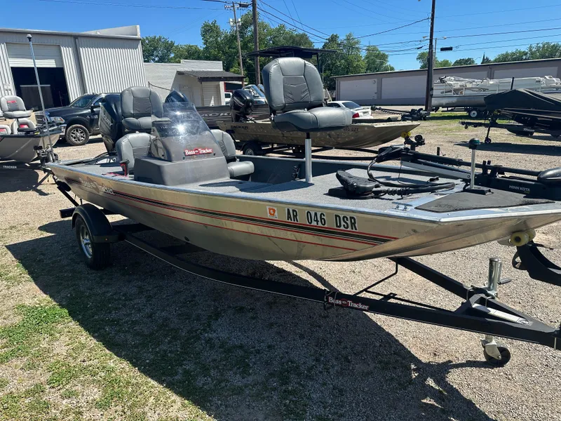 Slide: The Image of 2019 Tracker Classic boat on trailer in outdoor lot. - 6