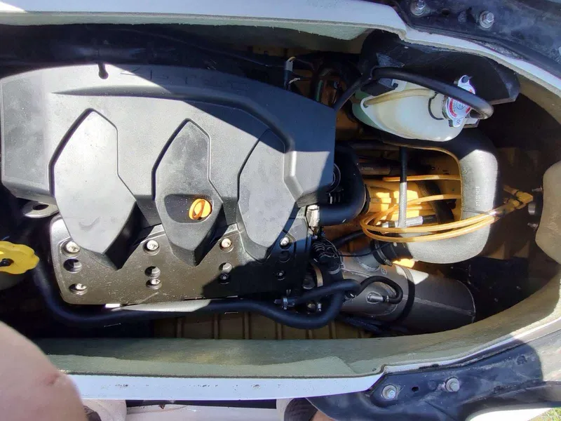 Slide: The Image of Engine compartment of a 2013 Sea-Doo Wake 155 personal watercraft. - 7