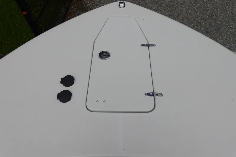 Slide: The Image of 2026 Sea Hunt Gamefish 28 FS boat interior with open storage compartments. - 36