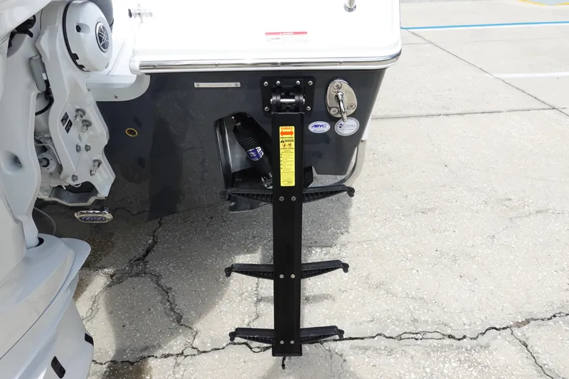 Slide: The Image of 2026 Sea Hunt Gamefish 28 FS with twin 300 V6 4.2L engines, rear view. - 6