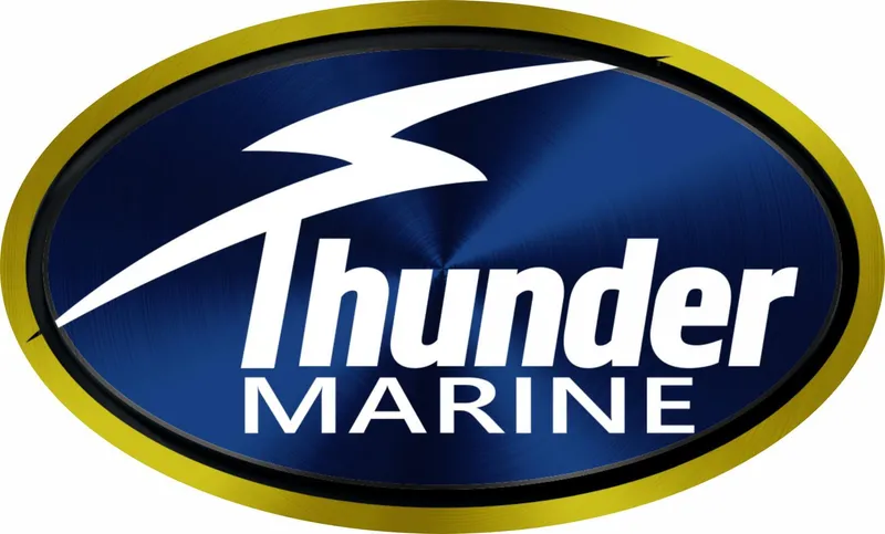 Slide: The Image of Thunder Marine logo with blue and gold design, featuring bold white text. - 9