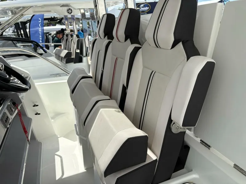 Slide: The Image of Luxurious bathroom interior of 2024 Jeanneau 12.5 Walk boat, featuring modern fixtures and elegant design. - 13