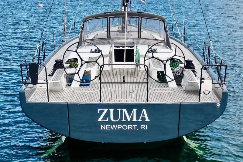 Slide: The Image of Beneteau First 53 yacht, 2020 model, named Zuma, docked in Newport, RI. - 7