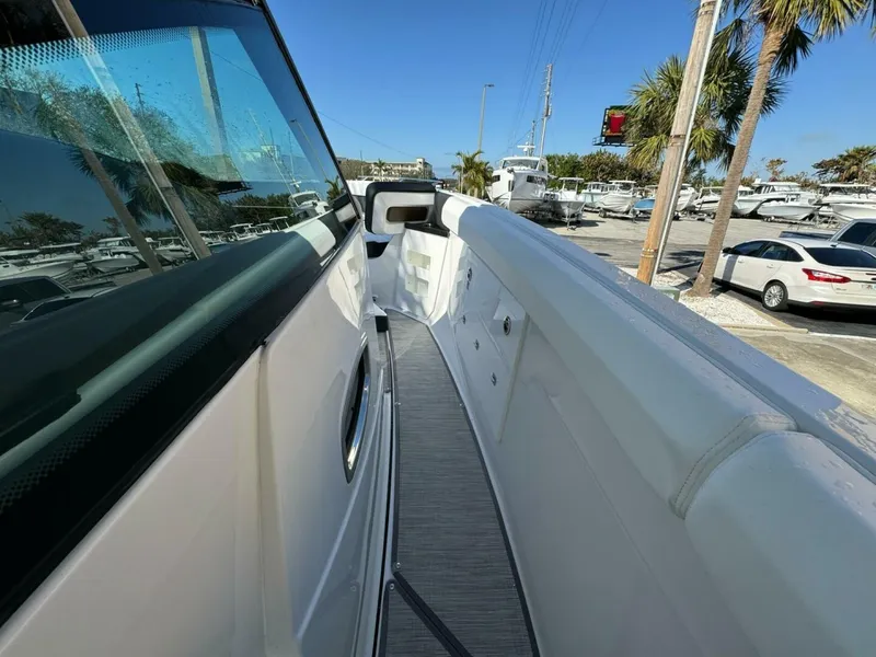 Slide: The Image of 2025 Monterey 30 ELITE boat deck with sleek design and modern features. - 6