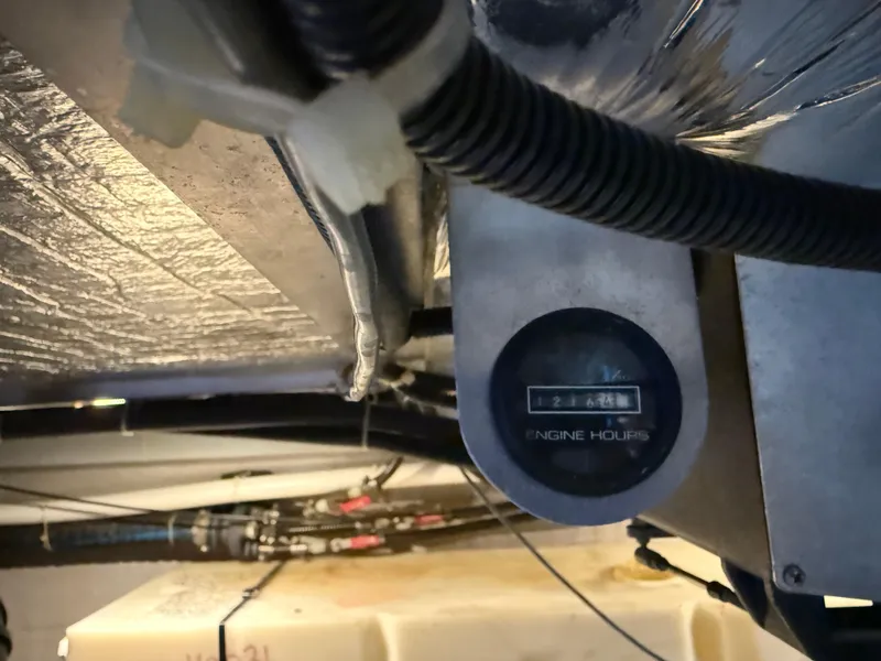 Slide: The Image of Engine hour meter in 1998 Carver 530 VOYAGER yacht engine room. - 13