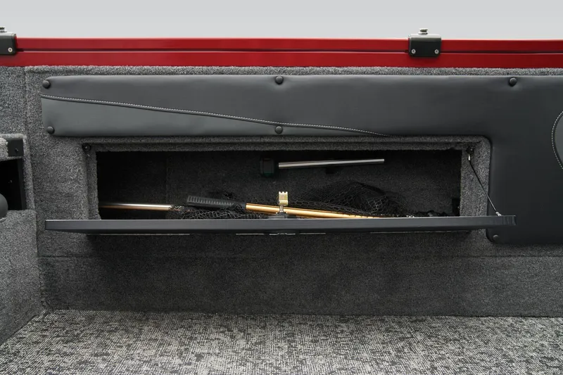Slide: The Image of Storage compartment in 2025 Tracker Targa V-19 Combo boat, featuring self draining stowage. - 45