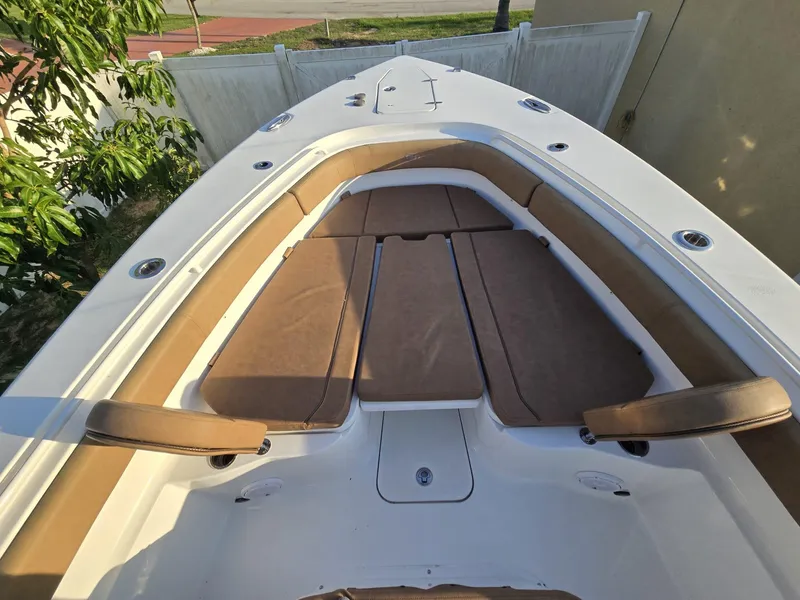 Slide: The Image of 2022 Sea Hunt Gamefish 30 Forward Seating, spacious bow with cushioned seats. - 8