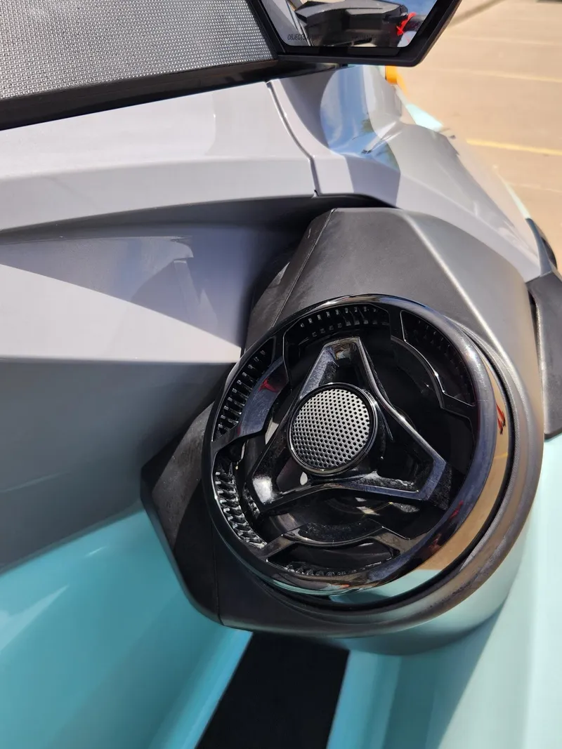 Slide: The Image of Close-up of 2022 Sea-Doo Wake Pro 230 speaker detail. - 10