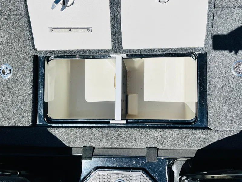 Slide: The Image of 2024 Ranger Z520R Ranger Cup Equipped boat storage compartment, open and empty. - 42