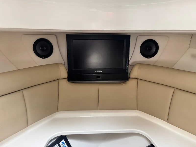Slide: The Image of Interior of 2011 Boston Whaler 305 Conquest with TV and speakers. - 16