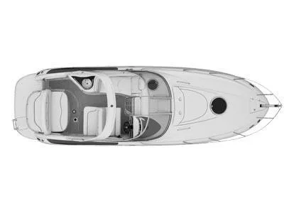 Slide: The Image of Top view of a 2008 Crownline 270 CR boat layout, showcasing interior design. - 27