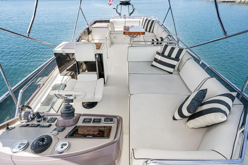 Slide: The Image of Luxurious 2017 Beneteau Monte Carlo 5 MC5 yacht interior with plush seating and elegant design. - 20