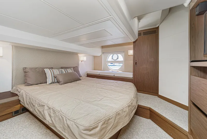 Slide: The Image of Luxurious bedroom interior of 2017 Beneteau Monte Carlo 5 MC5 yacht. - 45