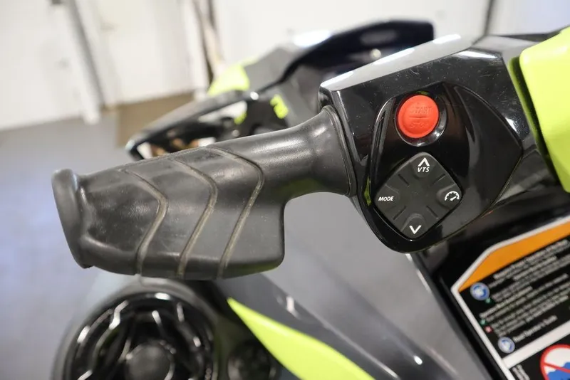 Slide: The Image of Close-up of 2022 Sea-Doo GTI SE 170 SS handlebar controls. - 10