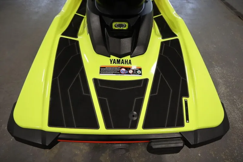 Slide: The Image of 2021 Yamaha WaveRunner EXR® in vibrant yellow and black, rear view. - 21