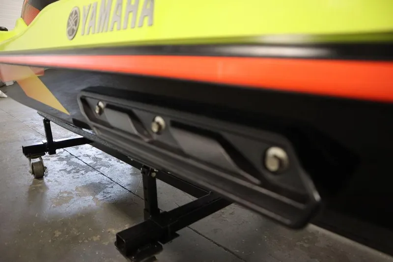 Slide: The Image of 2021 Yamaha WaveRunner EXR® close-up, showcasing vibrant design and sleek body details. - 23