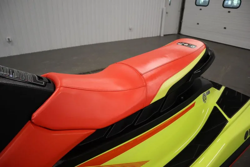Slide: The Image of 2021 Yamaha WaveRunner EXR® with vibrant red and yellow seat design. - 4