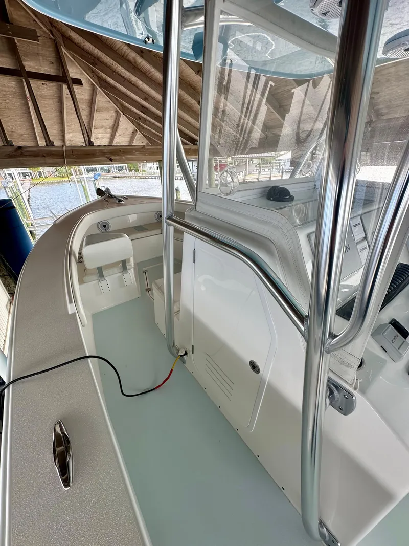 Slide: The Image of 2021 Albury Brothers 27 boat interior with sleek design and modern features. - 10