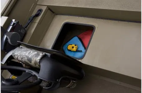 Slide: The Image of Storage compartment in 2021 G3 20 SC boat with life jacket and safety equipment. - 10