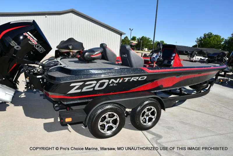 Slide: The Image of 2025 Nitro Z20 XL Pro boat with sleek design and powerful engine on display. - 18