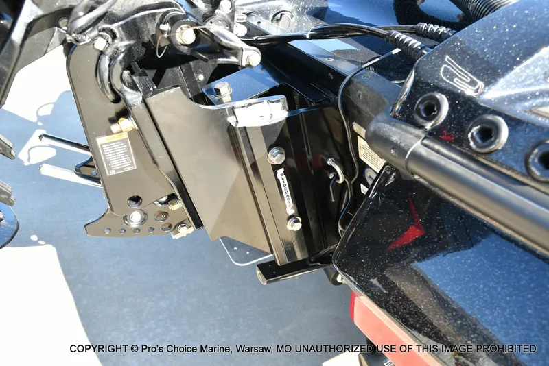 Slide: The Image of Close-up of 2025 Nitro Z20 XL Pro boat engine mount components. - 22