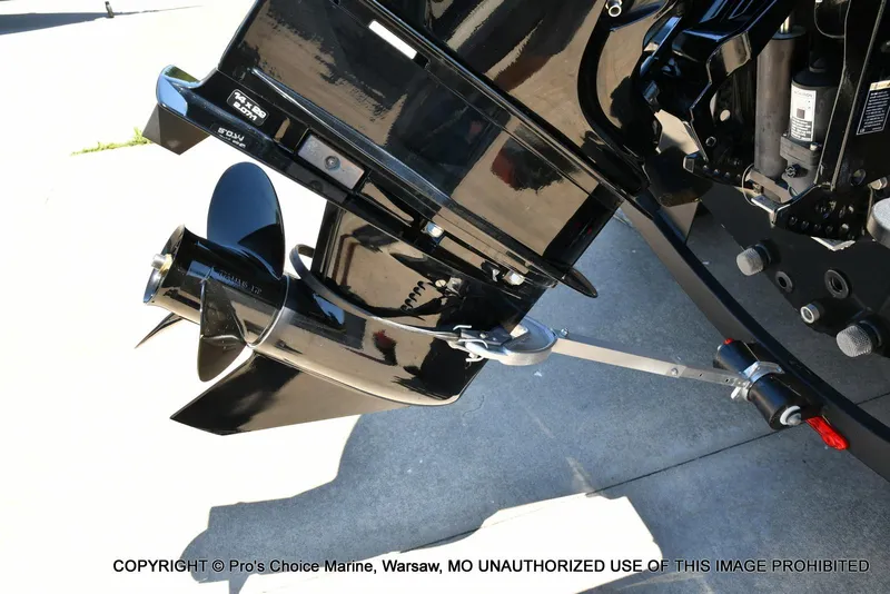 Slide: The Image of 2023 Tracker Pro Guide V-175 Combo boat motor and propeller detail. - 21