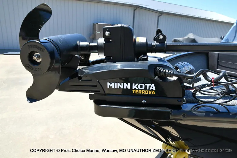 Slide: The Image of Minn Kota Terrova motor on 2023 Tracker Pro Guide V-175 Combo boat. - 4