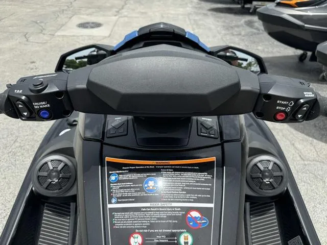 Slide: The Image of 2024 Yamaha WaveRunner VX Deluxe dashboard with audio controls and safety instructions. - 9