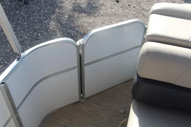 Slide: The Image of 2019 Misty Harbor Adventure CF A-1885CF boat interior with seating and railing. - 17