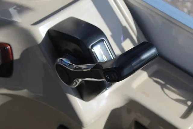 Slide: The Image of Throttle control of 2019 Misty Harbor Adventure CF A-1885CF boat, close-up view. - 20