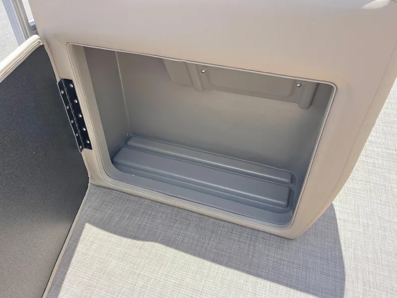 Slide: The Image of Storage compartment on 2025 Sun Tracker Party Barge 20 DLX pontoon boat. - 12
