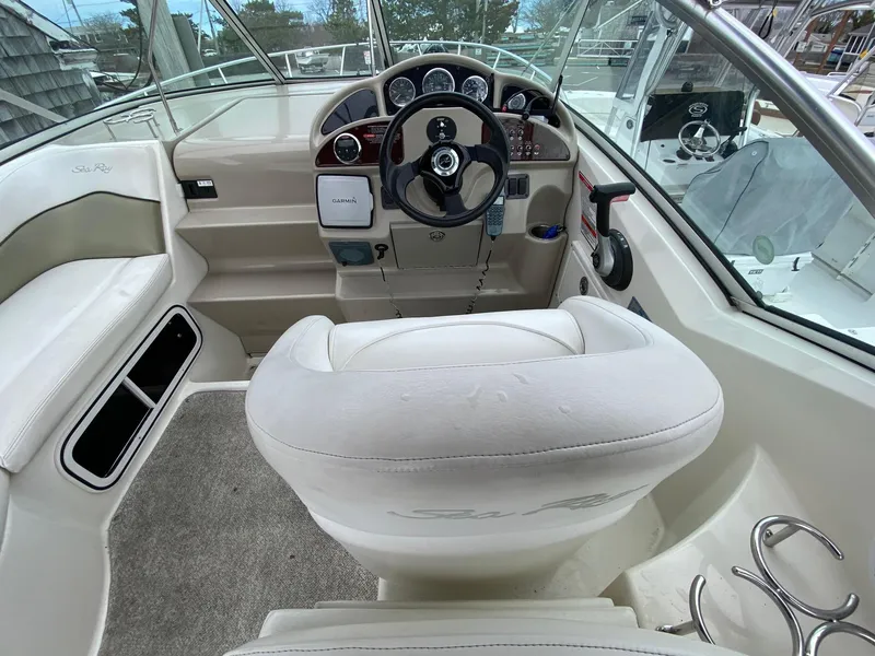 Slide: The Image of 2007 Sea Ray 260 Sundancer boat named "Wine Down" in Falmouth, MA. - 11