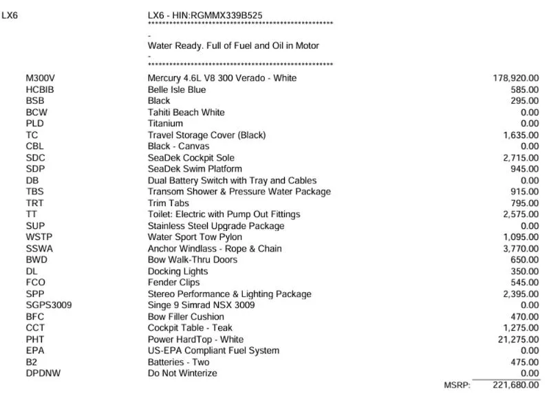 Slide: The Image of 2025 Regal LX6 boat interior with luxurious seating and modern design. - 7