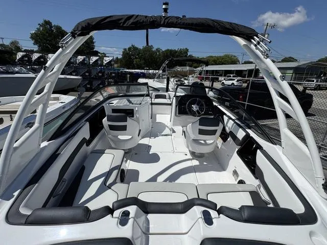 Slide: The Image of 2024 Yamaha Boats 195S interior with sleek seating and modern design. - 4