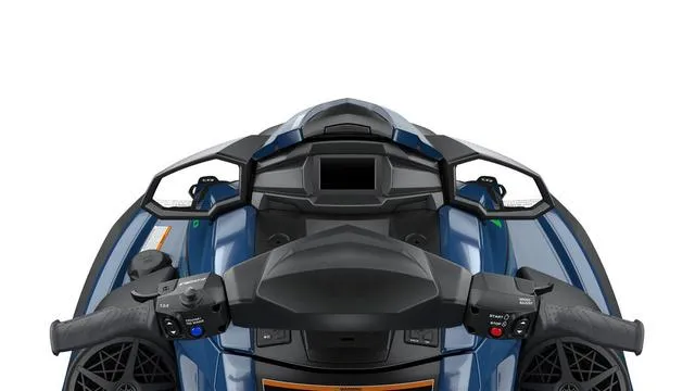 Slide: The Image of 2025 Yamaha Marine Waverunner VX Cruiser HO in deepwater blue, cockpit view. - 5