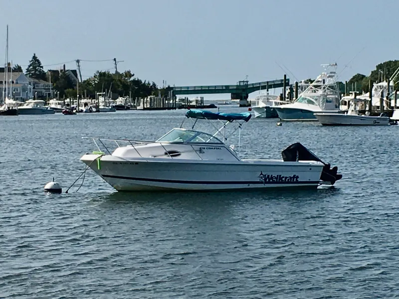 The Image of 1998 Wellcraft 210 Coastal boat moored in a scenic harbor. - 0