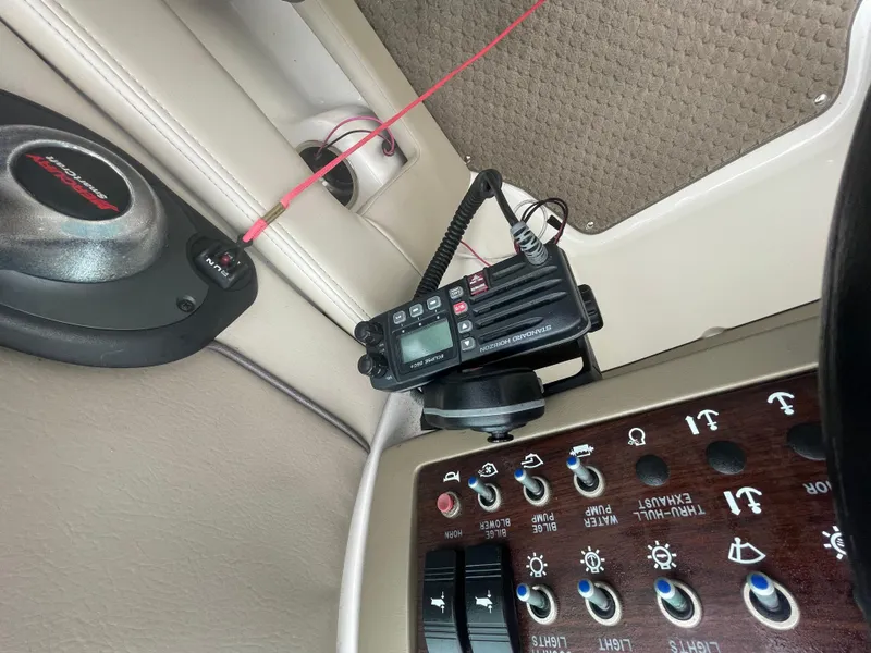 Slide: The Image of Control panel of a 2012 Sea Ray 260 Sundeck with radio and speaker. - 20