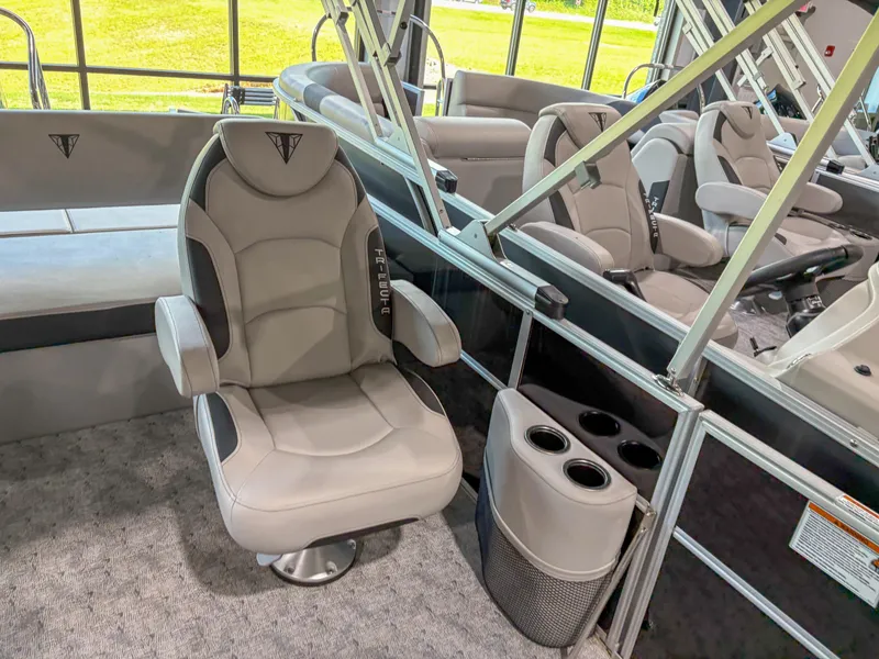 Slide: The Image of Luxurious seating in 2025 Trifecta 24 UL LE pontoon boat interior. - 5