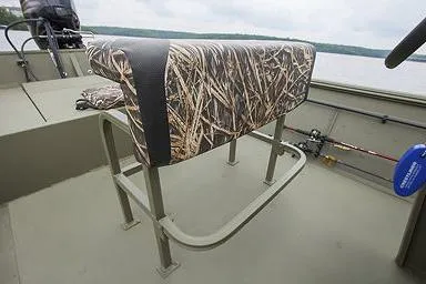 Slide: The Image of 2025 Crestliner 1860 Retriever CC Tunnel boat with camouflage interior design. - 16