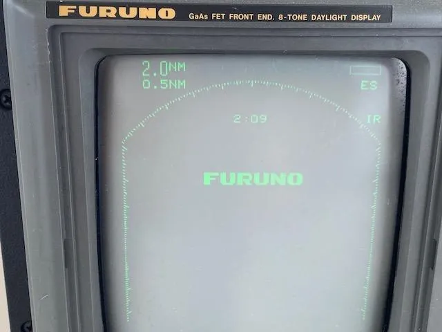 Slide: The Image of Furuno radar display on 2003 Cruisers Yachts 3750 Motoryacht, showing nautical miles. - 29