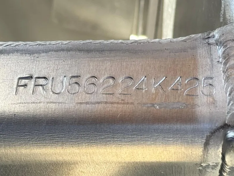 Slide: The Image of Hull identification number on a 2025 Berkshire 22RFX LE boat. - 26