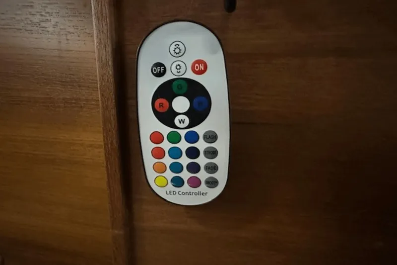 Slide: The Image of Remote control for LED lights on wood panel, Ranger R27 LE 2019. - 23