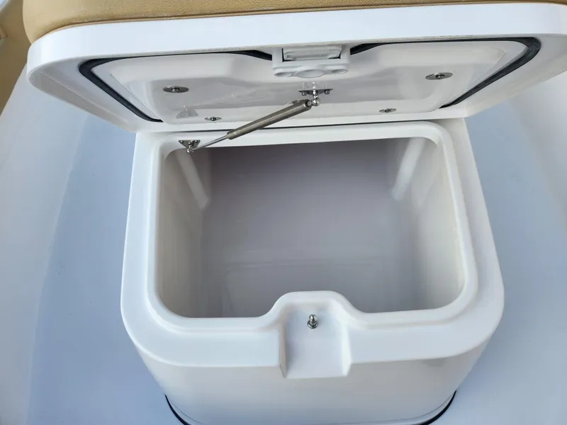 Slide: The Image of Open storage compartment on 2025 Sportsman Masters 247OE Bay Boat. - 8