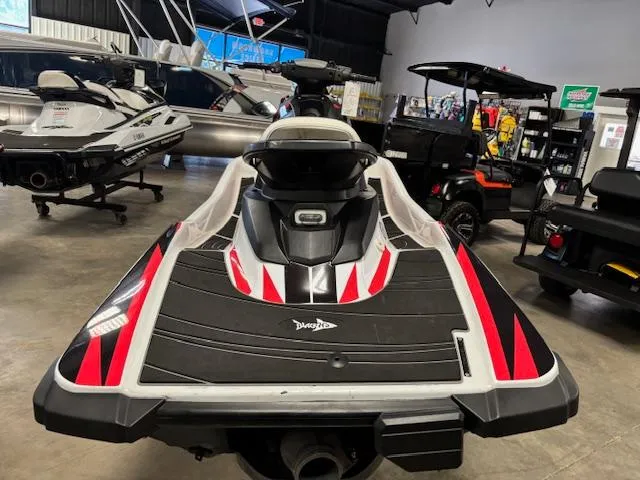Slide: The Image of 2017 Yamaha WaveRunner EX in showroom, featuring sleek design and vibrant red accents. - 6
