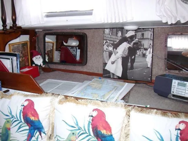 Slide: The Image of Salon_Storage Above Port Settee - 39