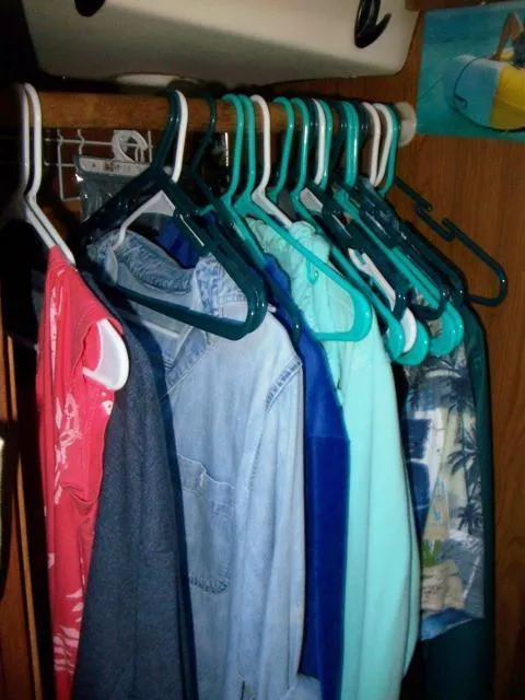 Slide: The Image of V-Berth Hanging Locker Open_Stbd - 81