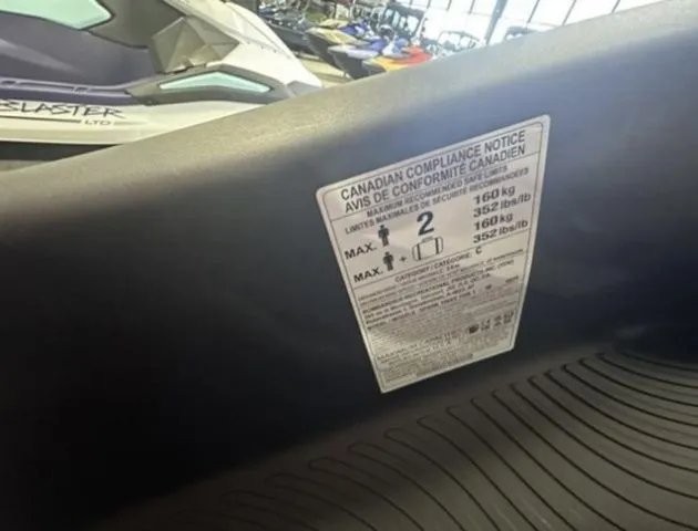 Slide: The Image of Canadian compliance notice on Sea-Doo Spark Trixx 2025. - 16